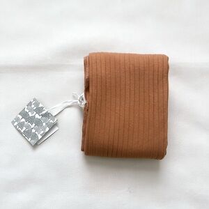 Kate Quinn Butterscotch Ribbed Organic Cotton Swaddle NWT
